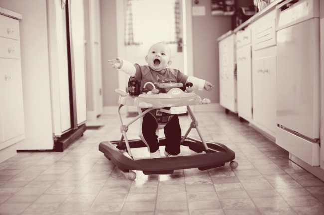 baby in walker