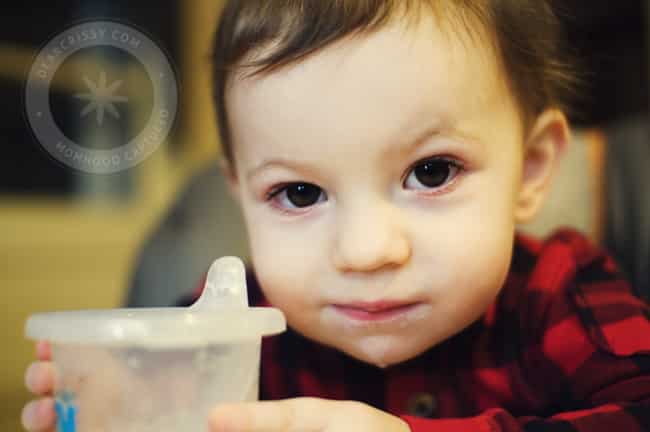 Toddler Drinking Milk Milk is good!