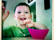 toddler eating