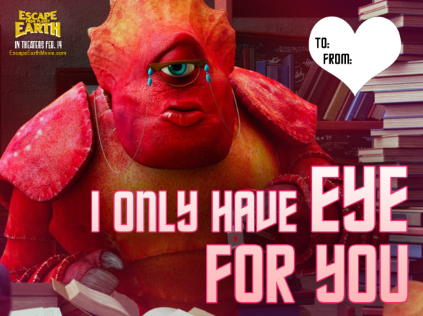 Escape from Planet Earth Printable Valentine's Day Card