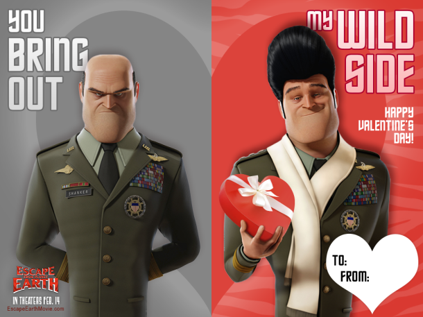 Escape from Planet Earth Printable Valentine's Day Card