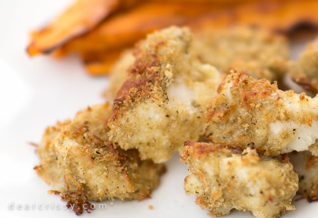 Baked Parmesan Fish Bites