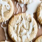 soft maple sugar cookies with icing drizzle