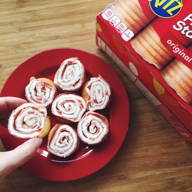 Salami and Cream Cheese Ritz Bites