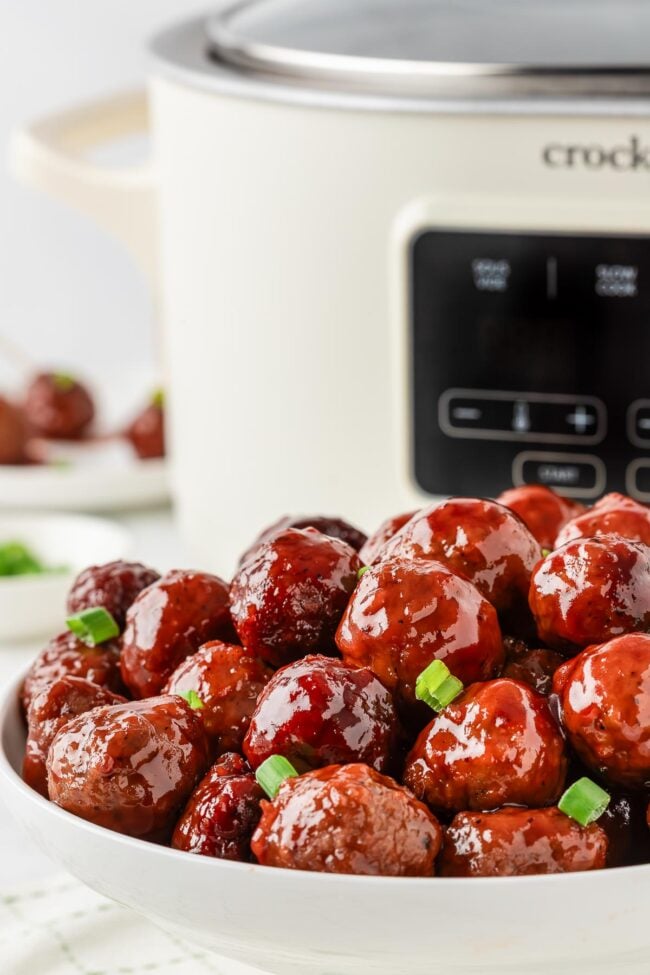 Crock Pot Meatballs Recipe (Grape Jelly + BBQ Sauce)