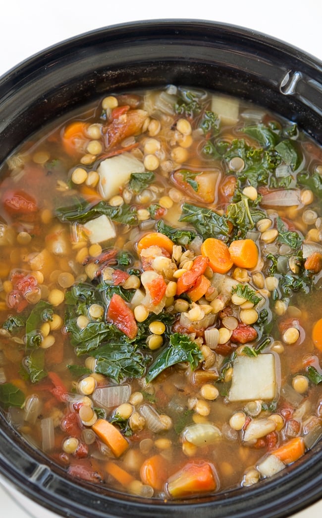 Hvert år straf butiksindehaveren Crock Pot Vegetable Lentil Soup