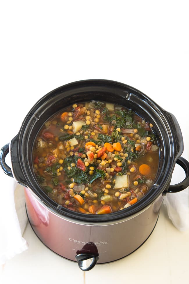 Crock Pot Vegetable Lentil Soup