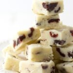 White Christmas Fudge Recipe - This white Christmas holiday fudge is made using dried fruit and nuts. It's such a wonderful Christmas dessert recipe!