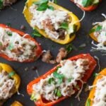 sausage stuffed mini sweet peppers appetizer