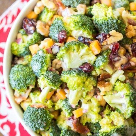 Broccoli Salad with Bacon & Cheddar | Best Broccoli Salad ...