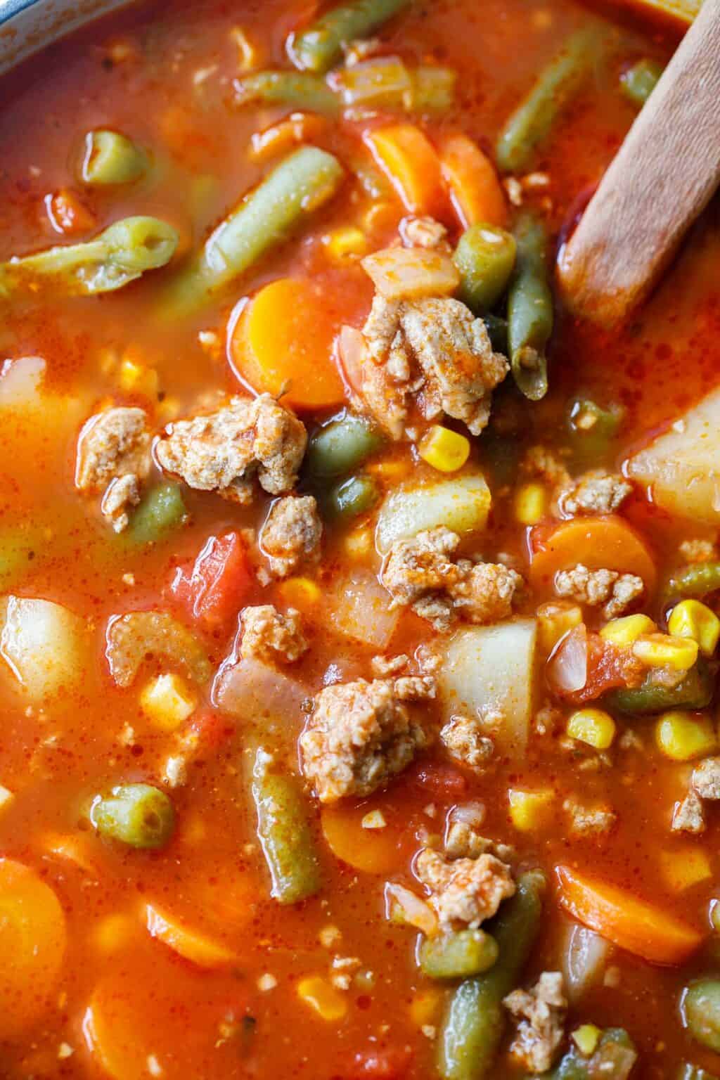 Ground Turkey Vegetable Soup Recipe