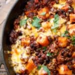Sweet Potato Chili Casserole Recipe - Easy Skillet Chili - Sweet Potato Chili with Ground Beef #casserole #chili