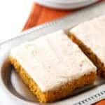 pumpkin sheet cake with brown butter frosting
