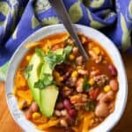 15 Bean Taco Soup Recipe - easy and comforting 15 bean soup recipe #15beansoup #beans #recipe