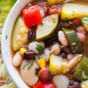 Instant Pot Pressure Cooker Summer Vegetable 15-Bean Soup Recipe