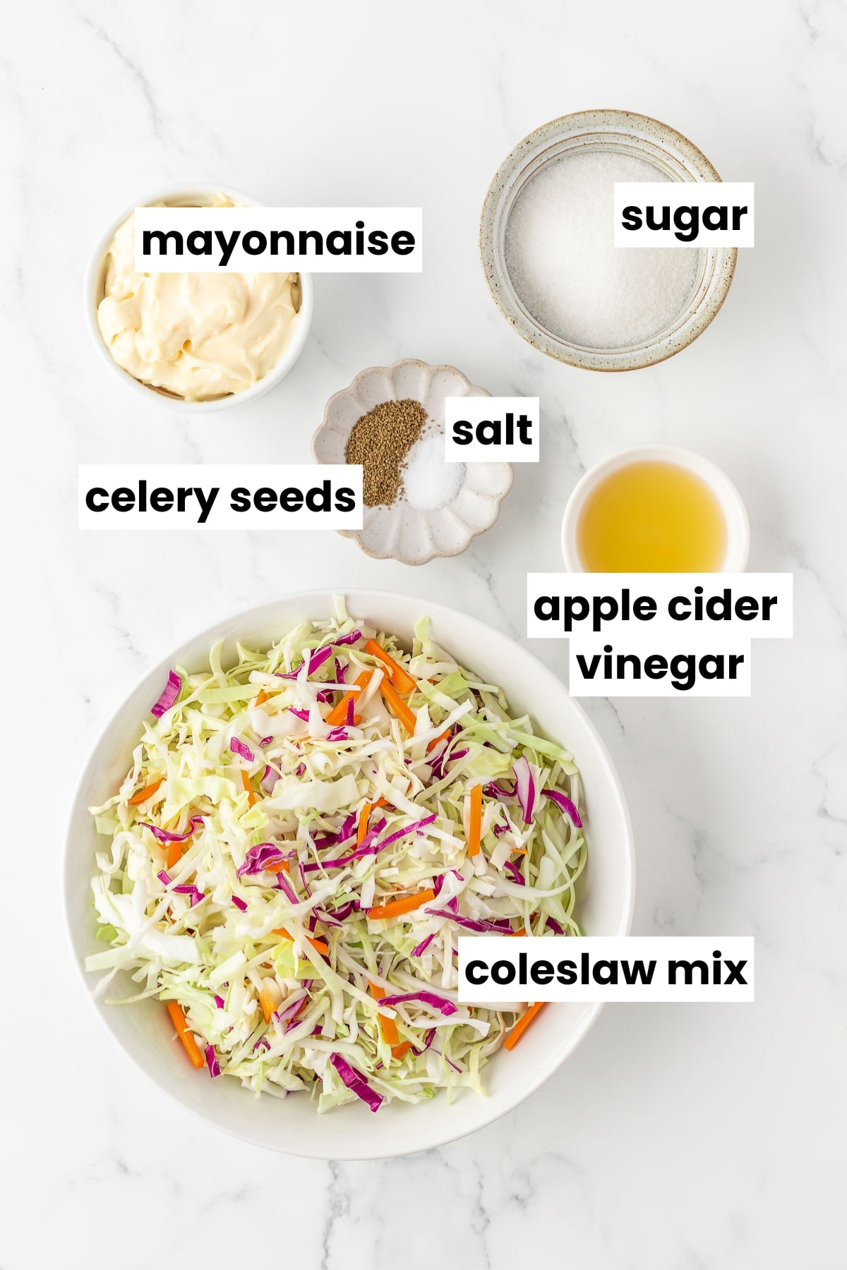 ingredients for crispy cabbage salad