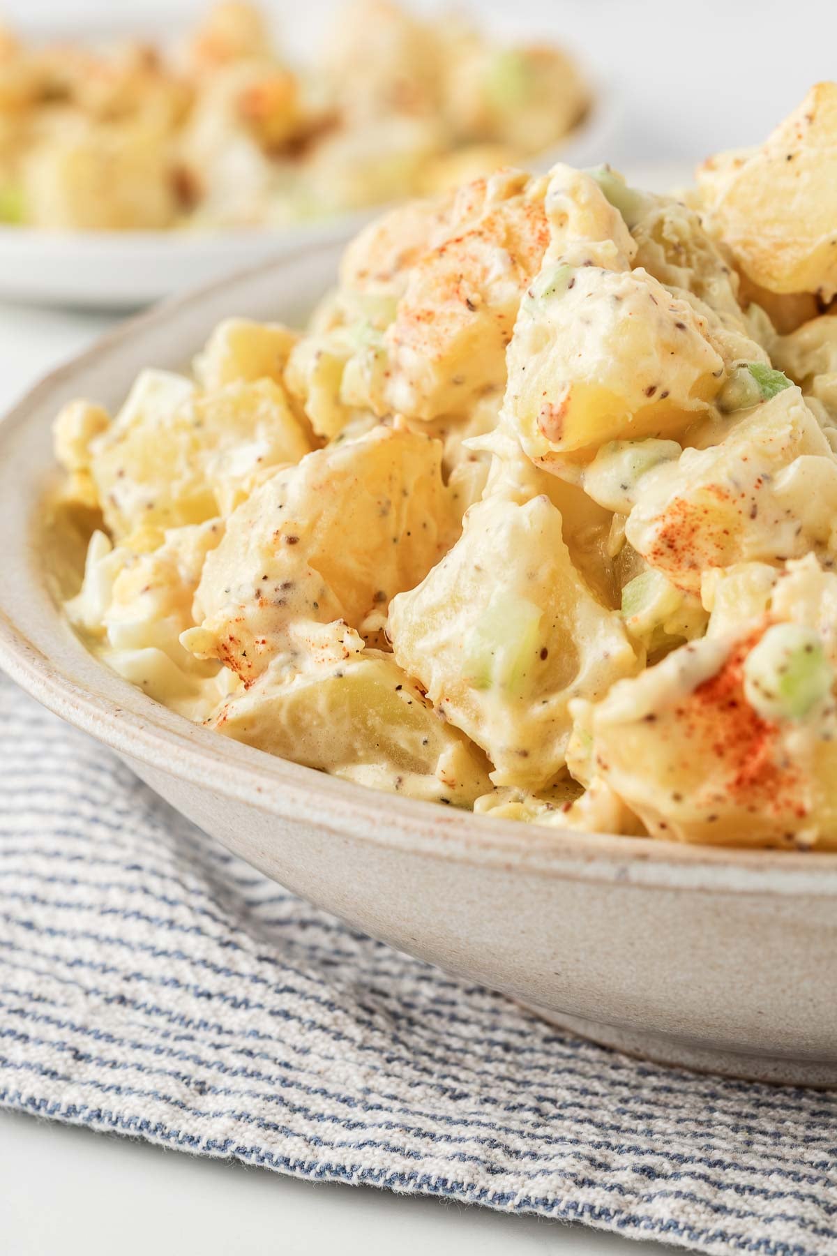 close up of potato salad