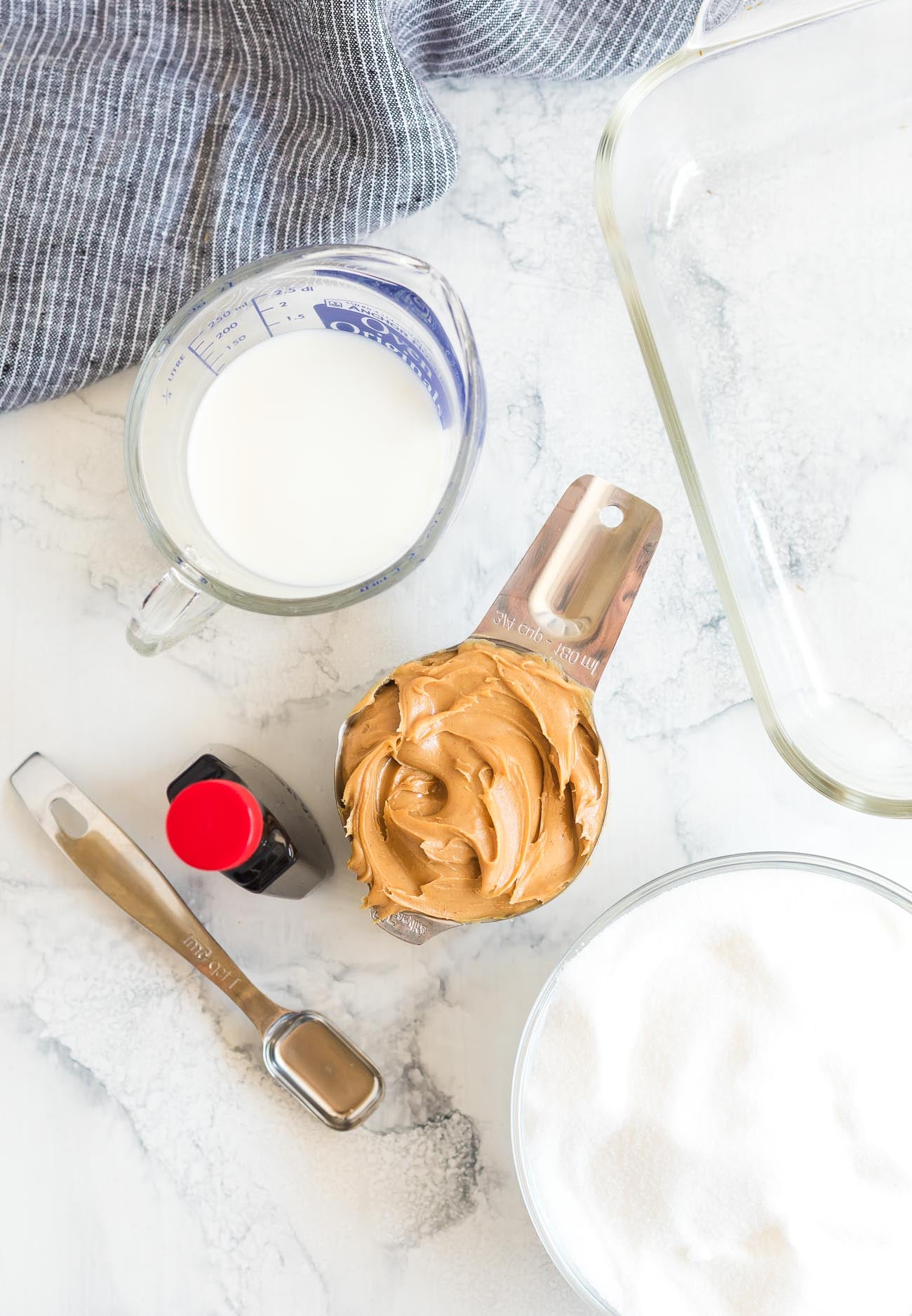 ingredients for peanut butter fudge recipe