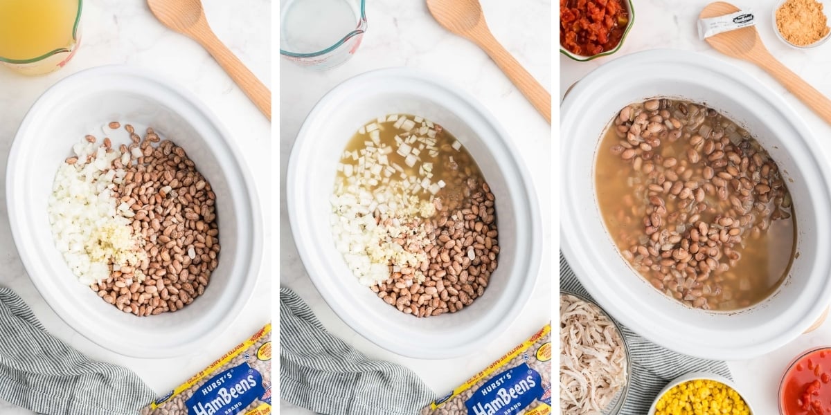 overhead crock pot soup shots