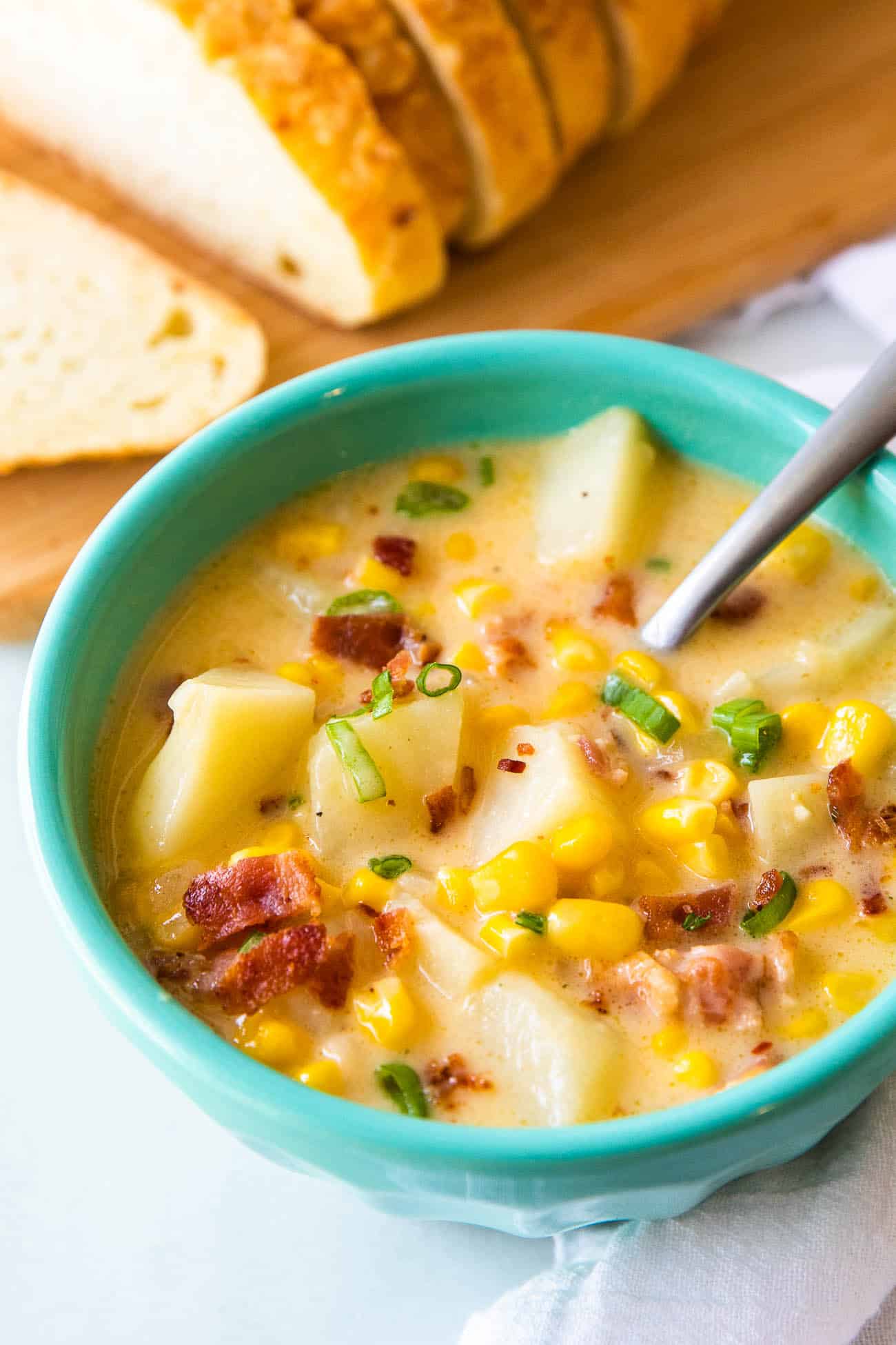 bowl of soup with chunks of potatoes