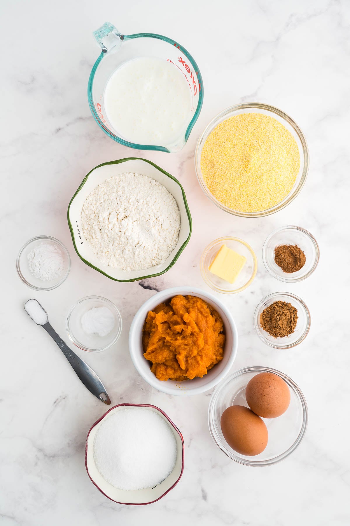 overhead shot of recipe ingredients