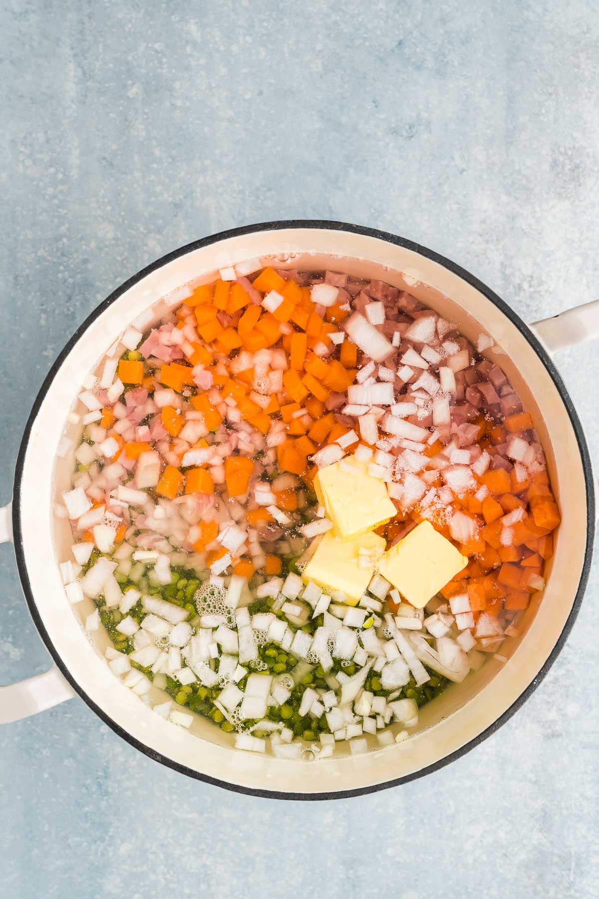 ingredients in a pot
