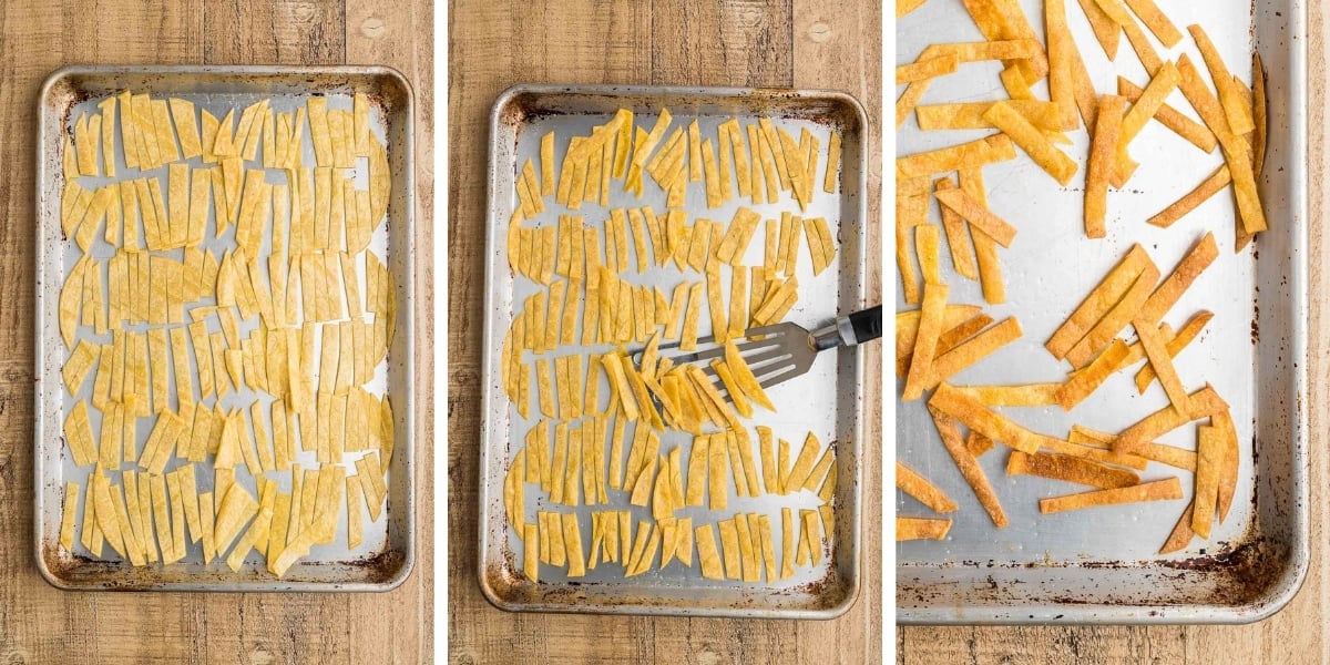 crispy baked tortilla strips