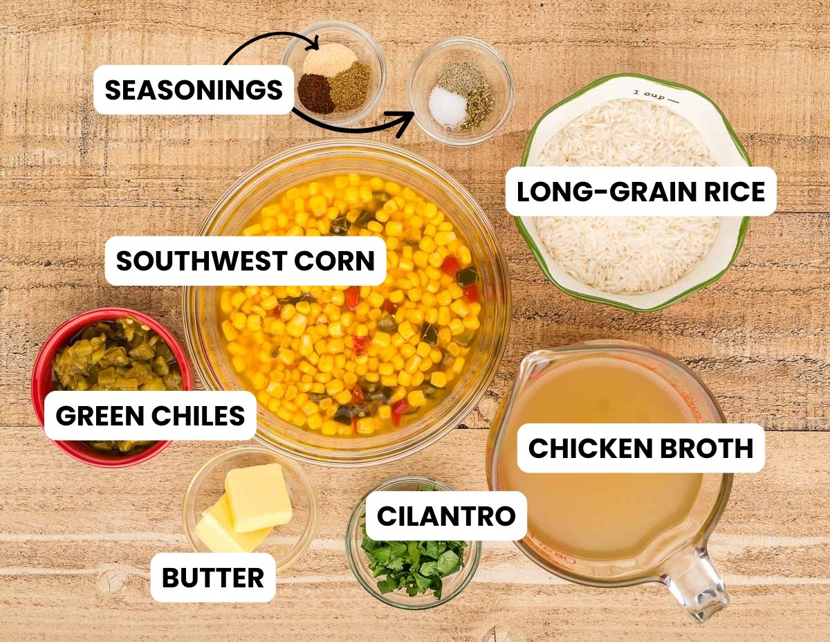 ingredients for homemade rice recipe