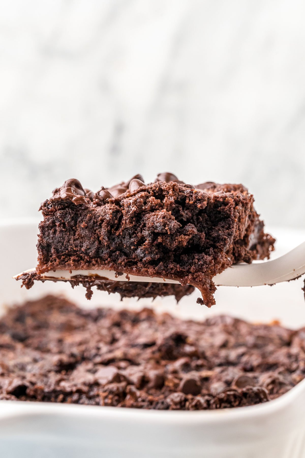 warm dessert with melted chocolate chips