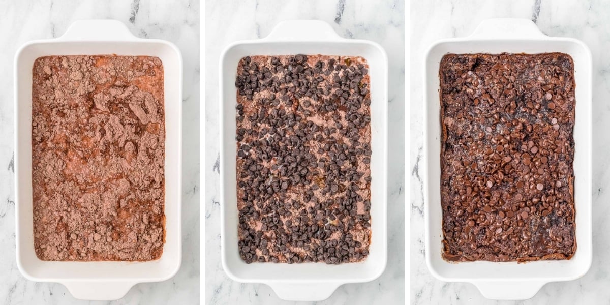 overhead shot of dessert assembly