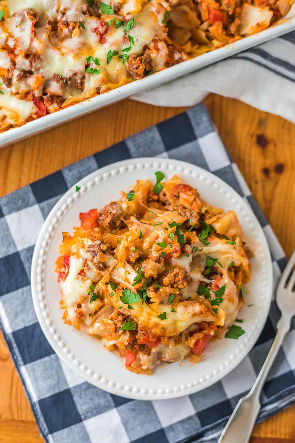 single serving of family dinner on a table