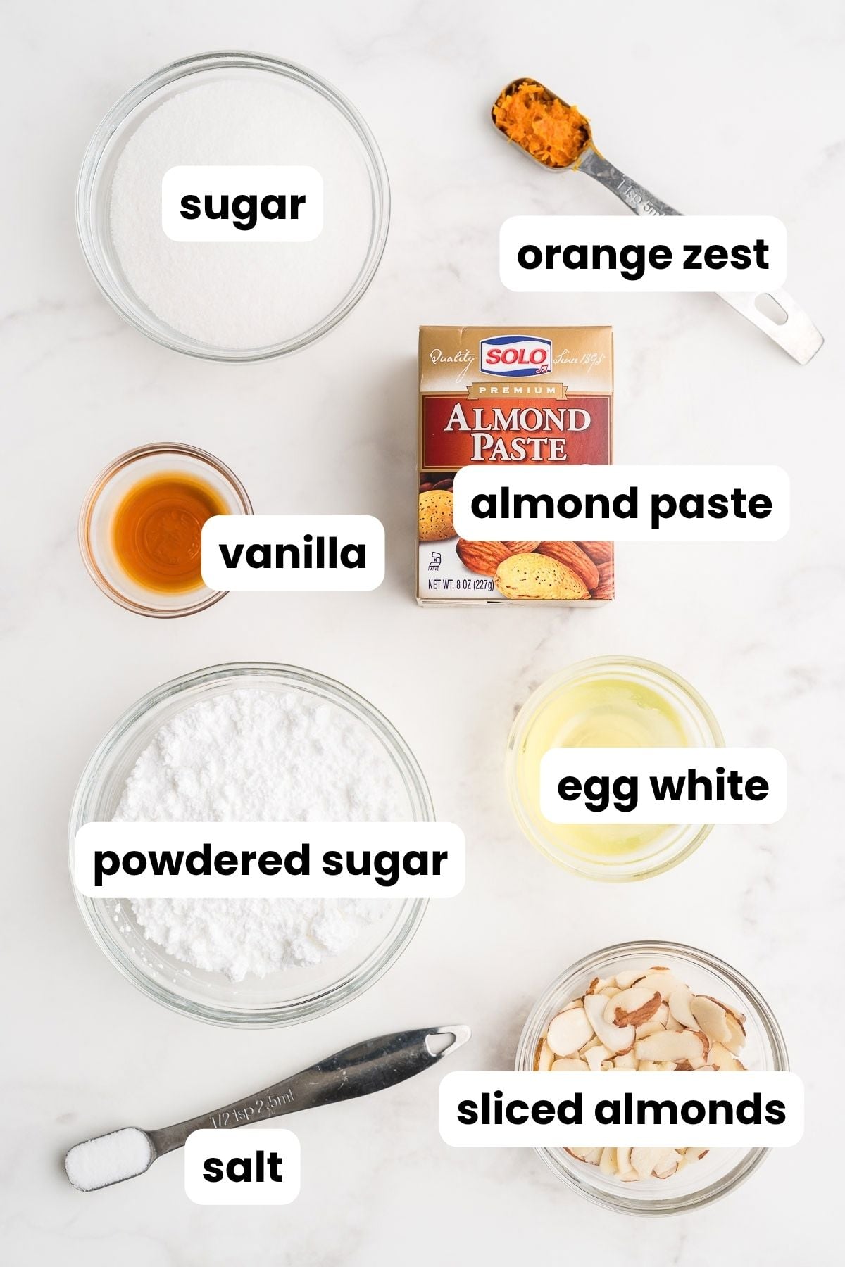 ingredients for holiday dessert on a table