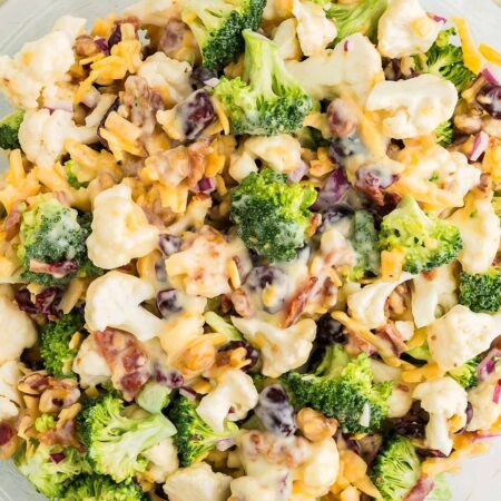 Broccoli Cauliflower Salad