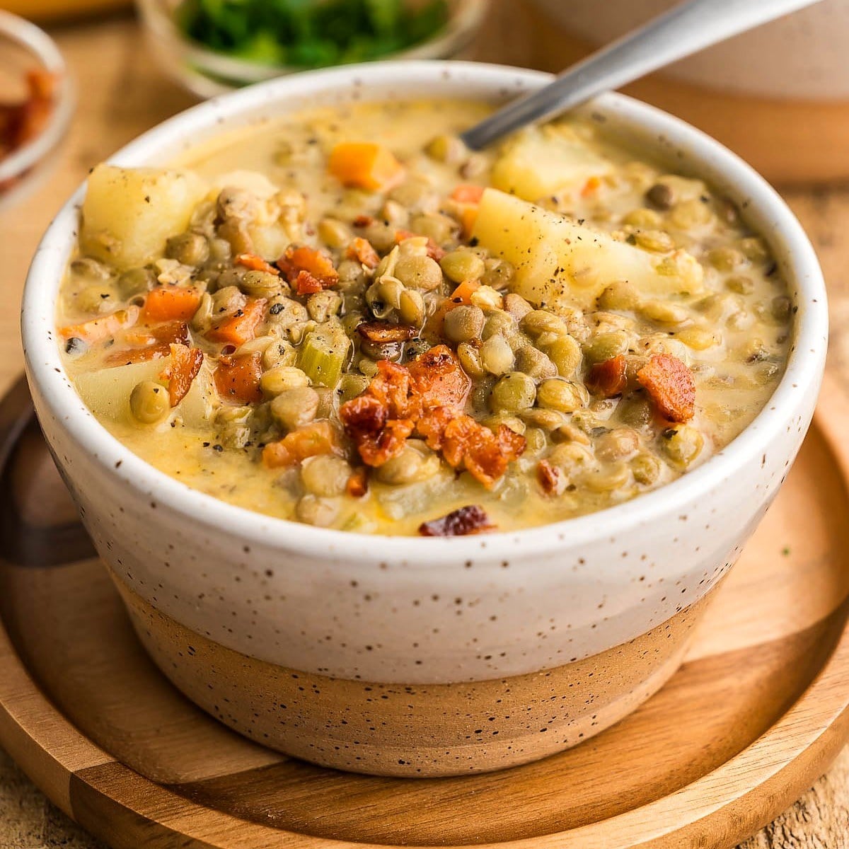 Cheesy Lentil Chowder