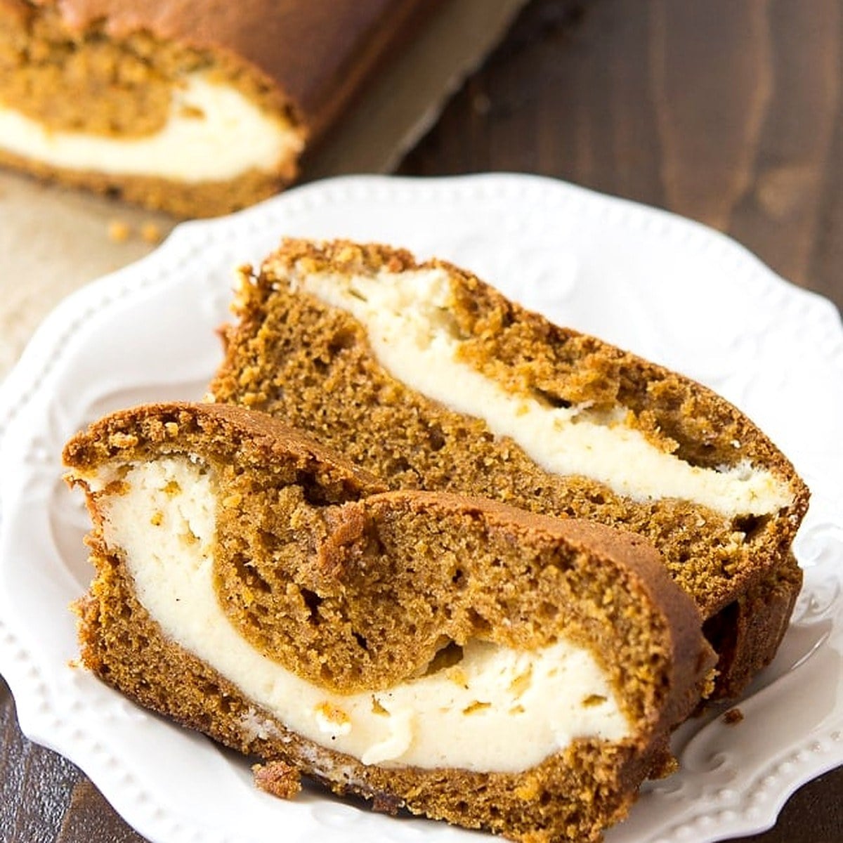 Cream Cheese Filled Pumpkin Bread