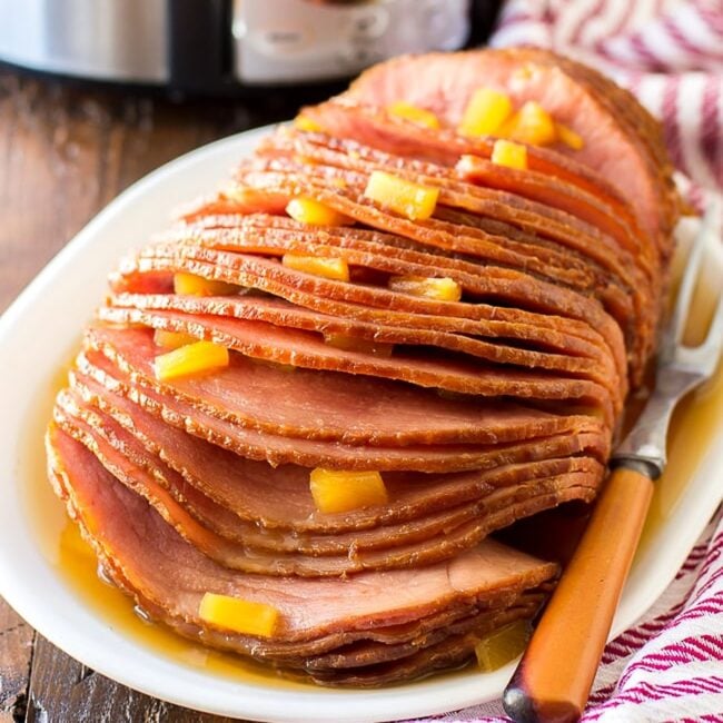 Crock Pot Brown Sugar Pineapple Ham