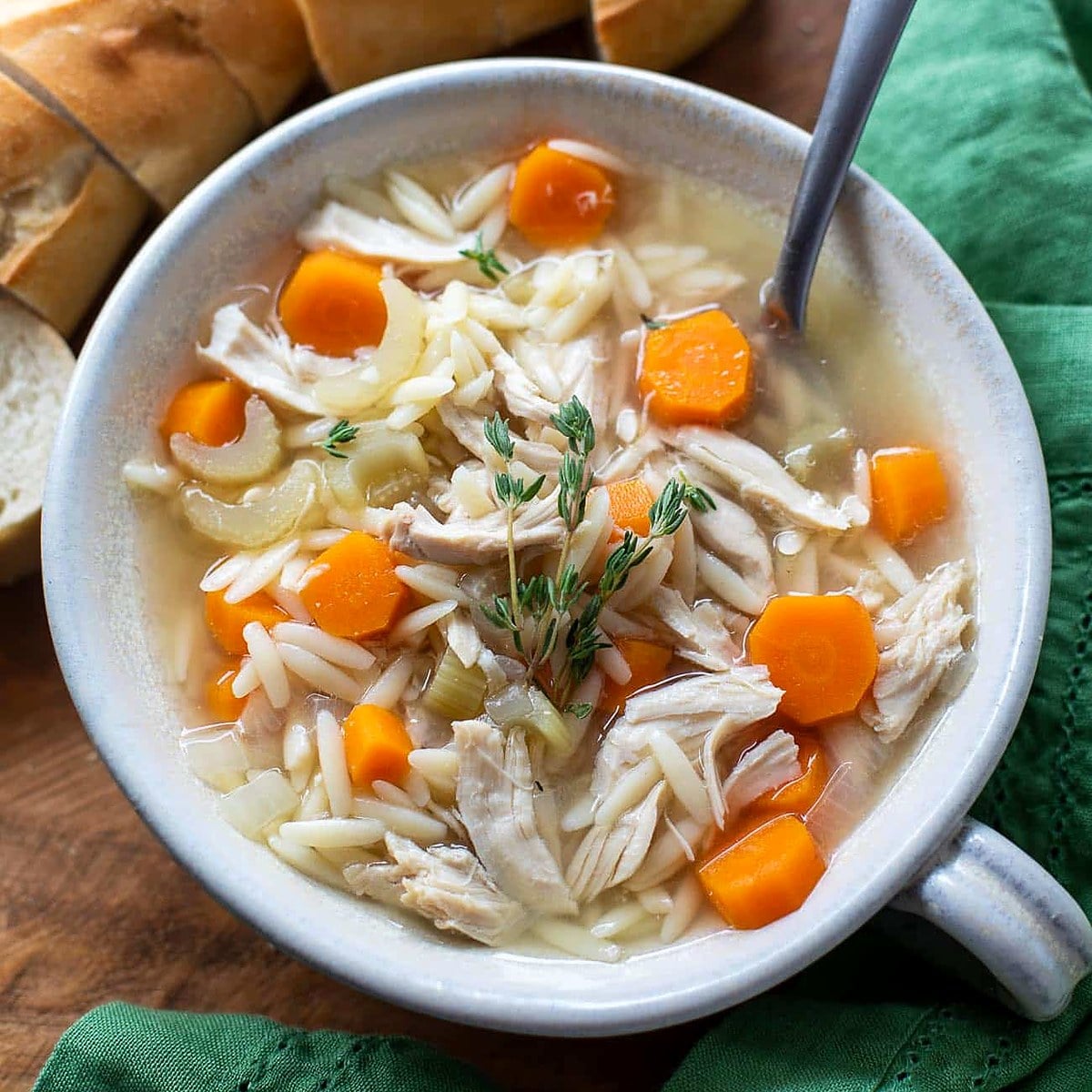 Crock Pot Chicken Orzo Soup