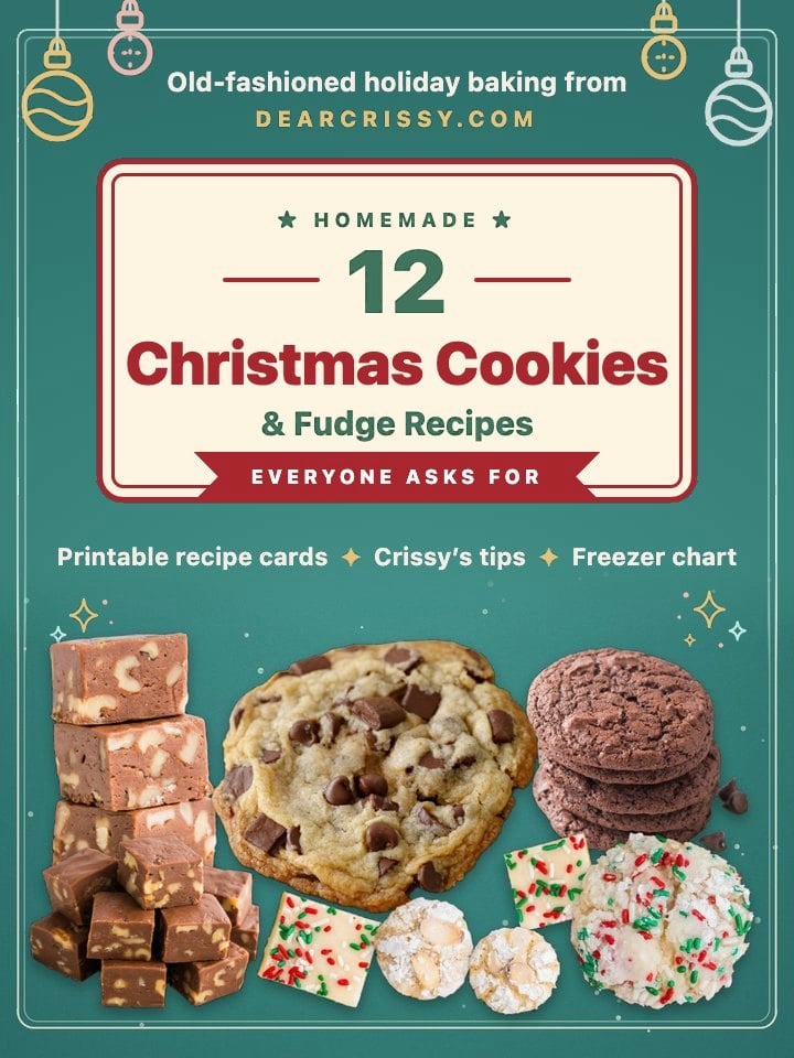 12 Christmas Cookies and Fudge Recipes free cookbook cover.