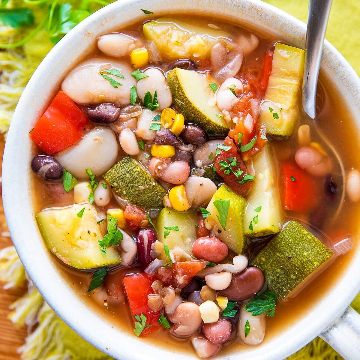 Instant Pot Summer Vegetable 15 Bean Soup