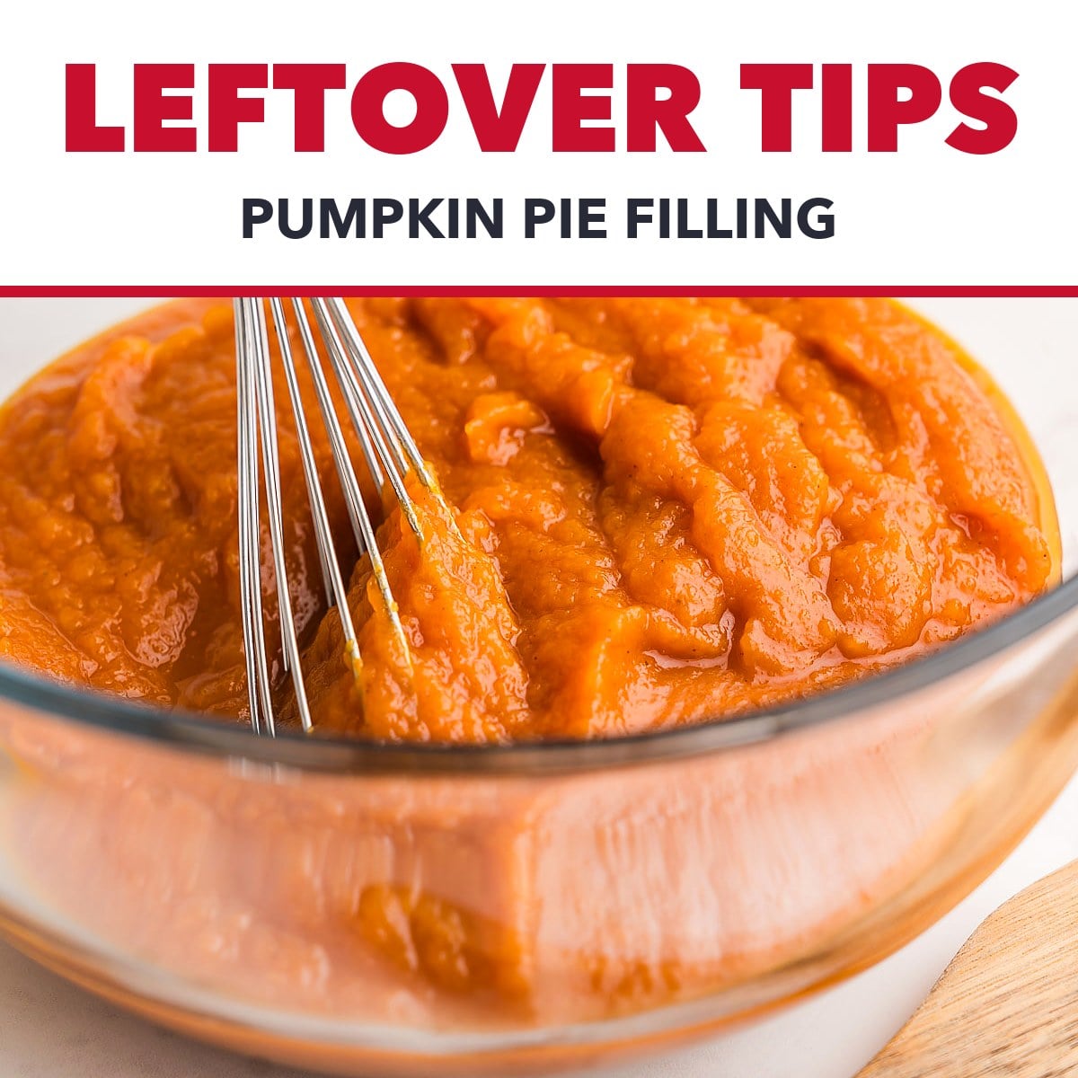 Leftover pumpkin pie filling tips