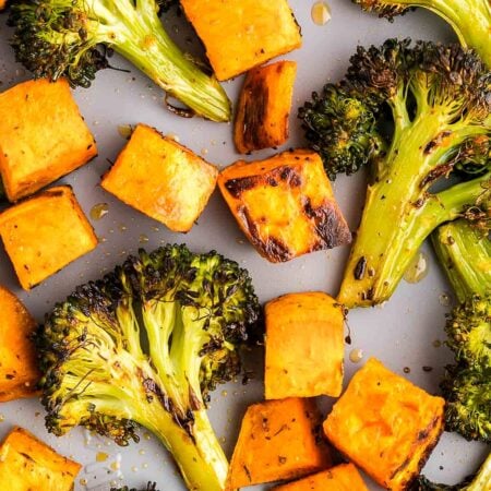 Roasted Broccoli and Sweet Potatoes